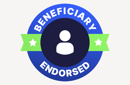 beneficiary endorsed badge